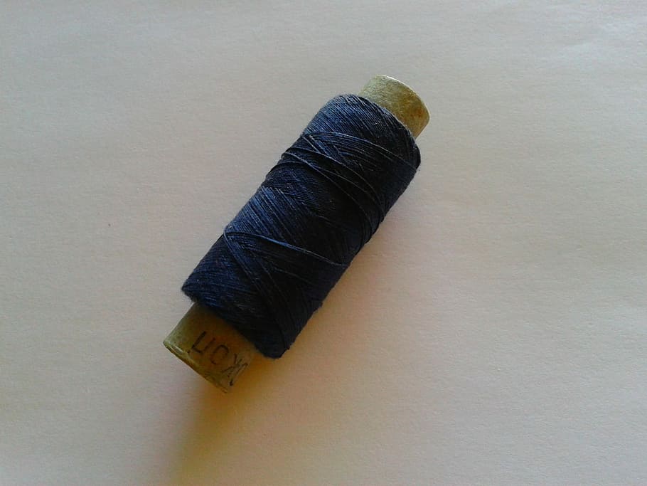 Thread, Tailor, tailor thread, blue, no people, indoors, studio shot HD wallpaper