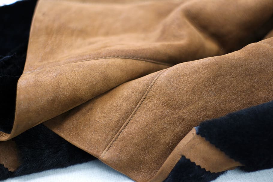 brown and black textile, leather, clothing, background, closeup HD wallpaper