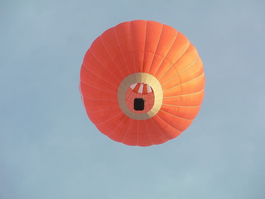 balao, orange, fly, ceu, hot Air Balloon, travel, air vehicle HD wallpaper