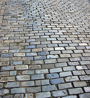 gray brick flooring, cobblestone, cobblestones, street, bricks HD wallpaper
