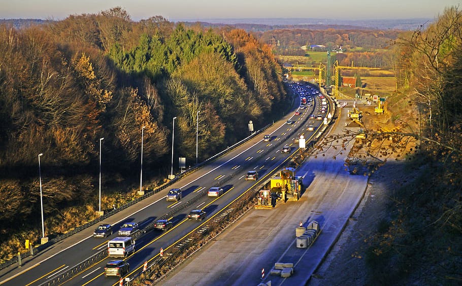 Highway Construction Site, teutoburg forest, nick, valley bridge HD wallpaper
