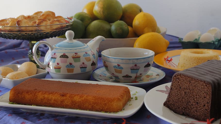 Food, Cake, Tea, Dessert, Sweet, Gateau, plate, fruit, sweet Food HD wallpaper