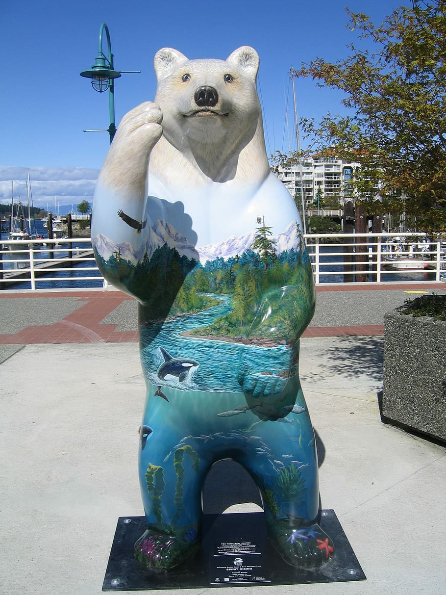 statue, canada, bear, representation, sculpture, art and craft HD wallpaper