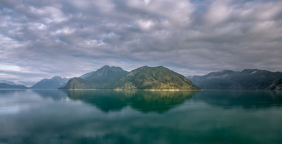 photograph of island, alaska, mountain, wilderness, scenery HD wallpaper