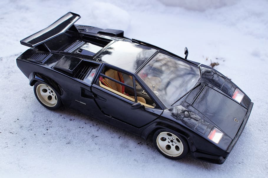 Model Car, Auto, Lamborghini, black, sports car, toys, racing car HD wallpaper