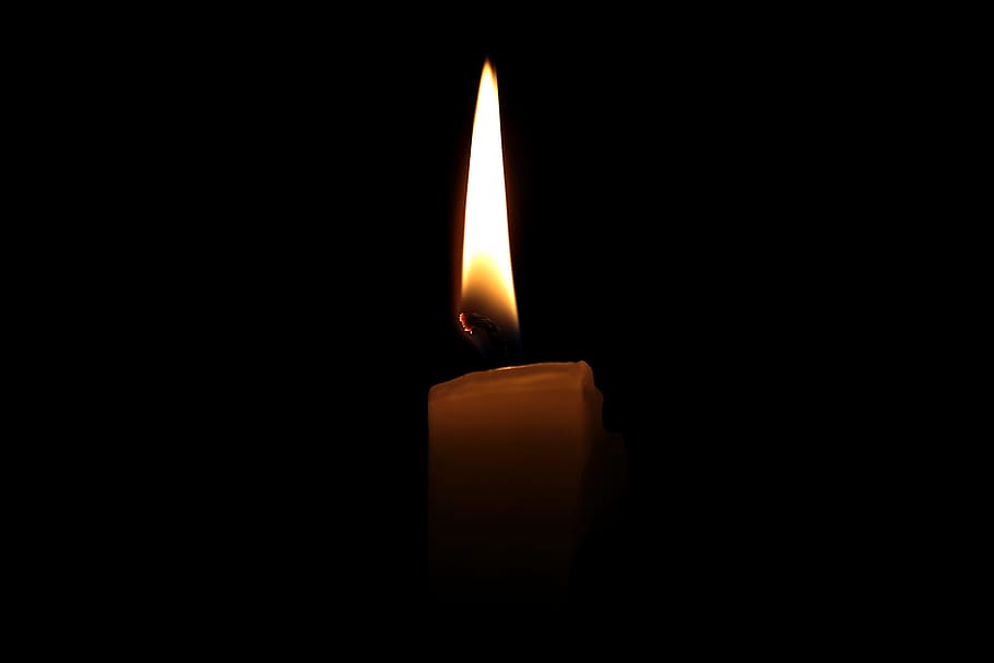 lighted candle, the flame, glow, mood, evening, chandelier HD wallpaper