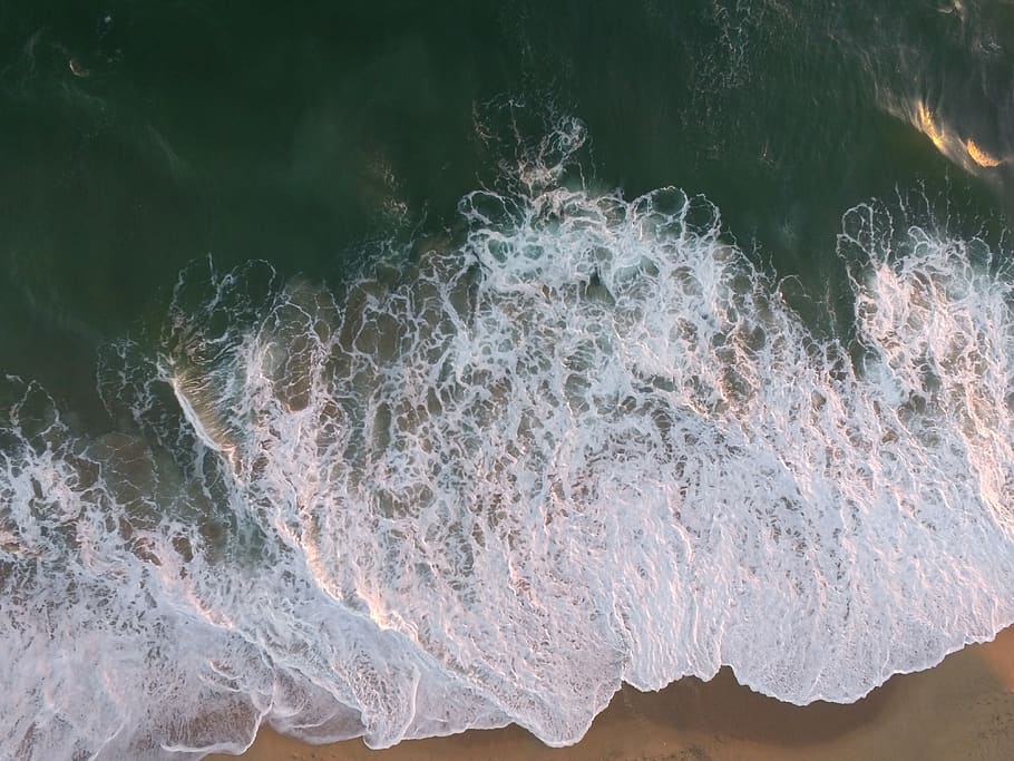 water, ocean, sea, beach, waves, current, nature, landscape HD wallpaper