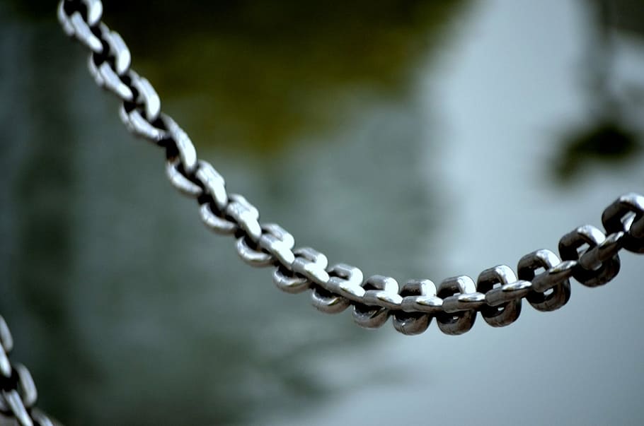 chain, silver, chrome, link, chain link, barrier, metal, object HD wallpaper
