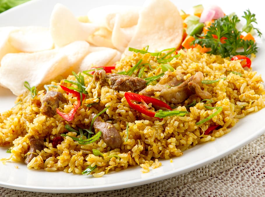 rice on plate, Fried, Rice, Menu, Lunch, Dinner, for, food, cafe, HD wallpaper
