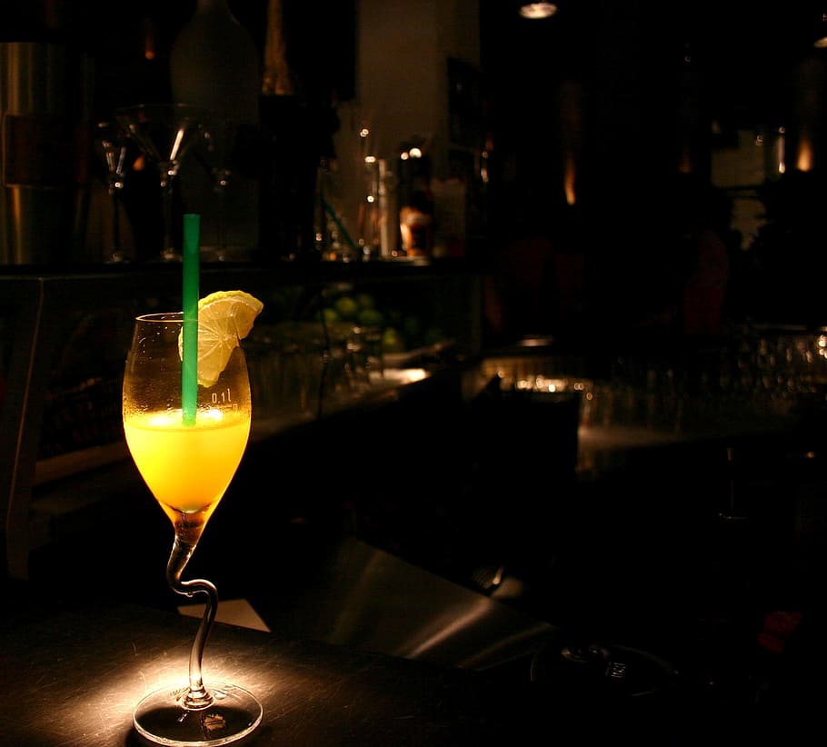Drink, Bar, Pub, Party, Celebrate, Spot, light, counter, going out HD wallpaper