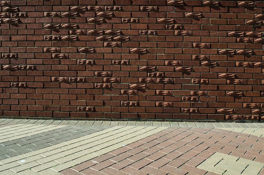 wall, brick, floor, cement, painted, old, background, rough HD wallpaper
