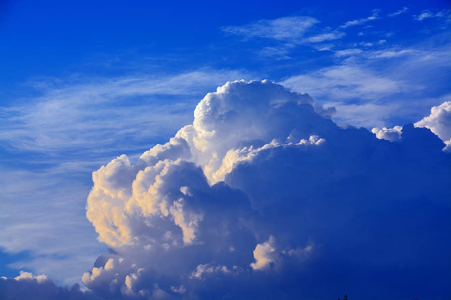 Sky, Dark Clouds, blue, clouds form, covered sky, evening sky HD wallpaper