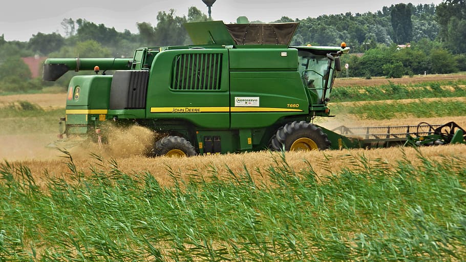 Harvester, Machine, Field, slovakia, danube, an island, agriculture HD wallpaper