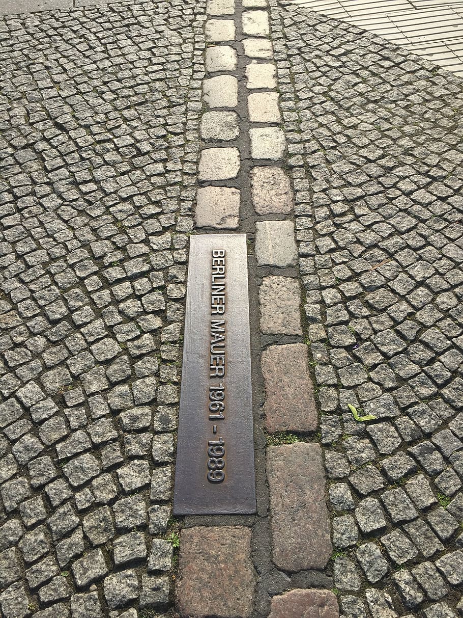 berlin, wall, landmark, historic, brick, border between east and west