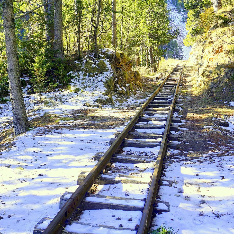 rails, train, railway, pathways, train tracks, old, transport HD wallpaper