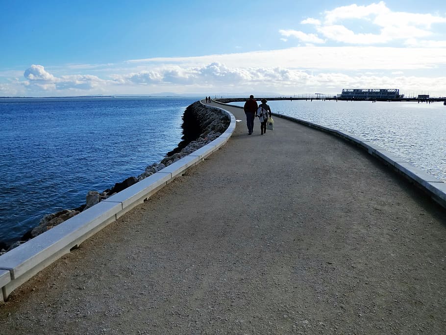 Walking Path, Relax, Rest, sky, beach, sea, cloud - sky, water HD wallpaper