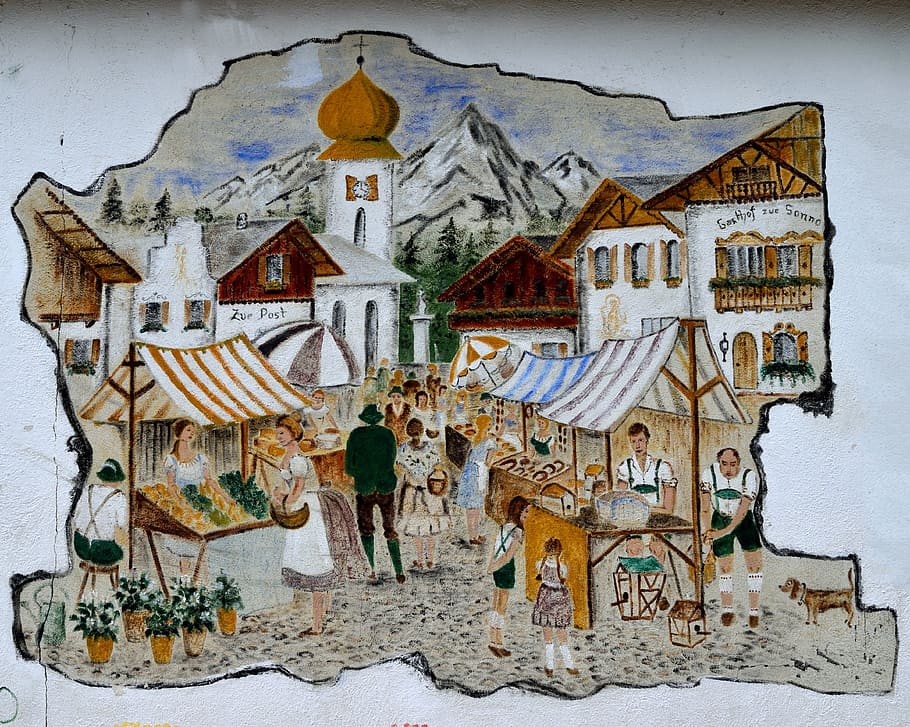 alpine village, store front, german town, tourism, shop, helen, HD wallpaper