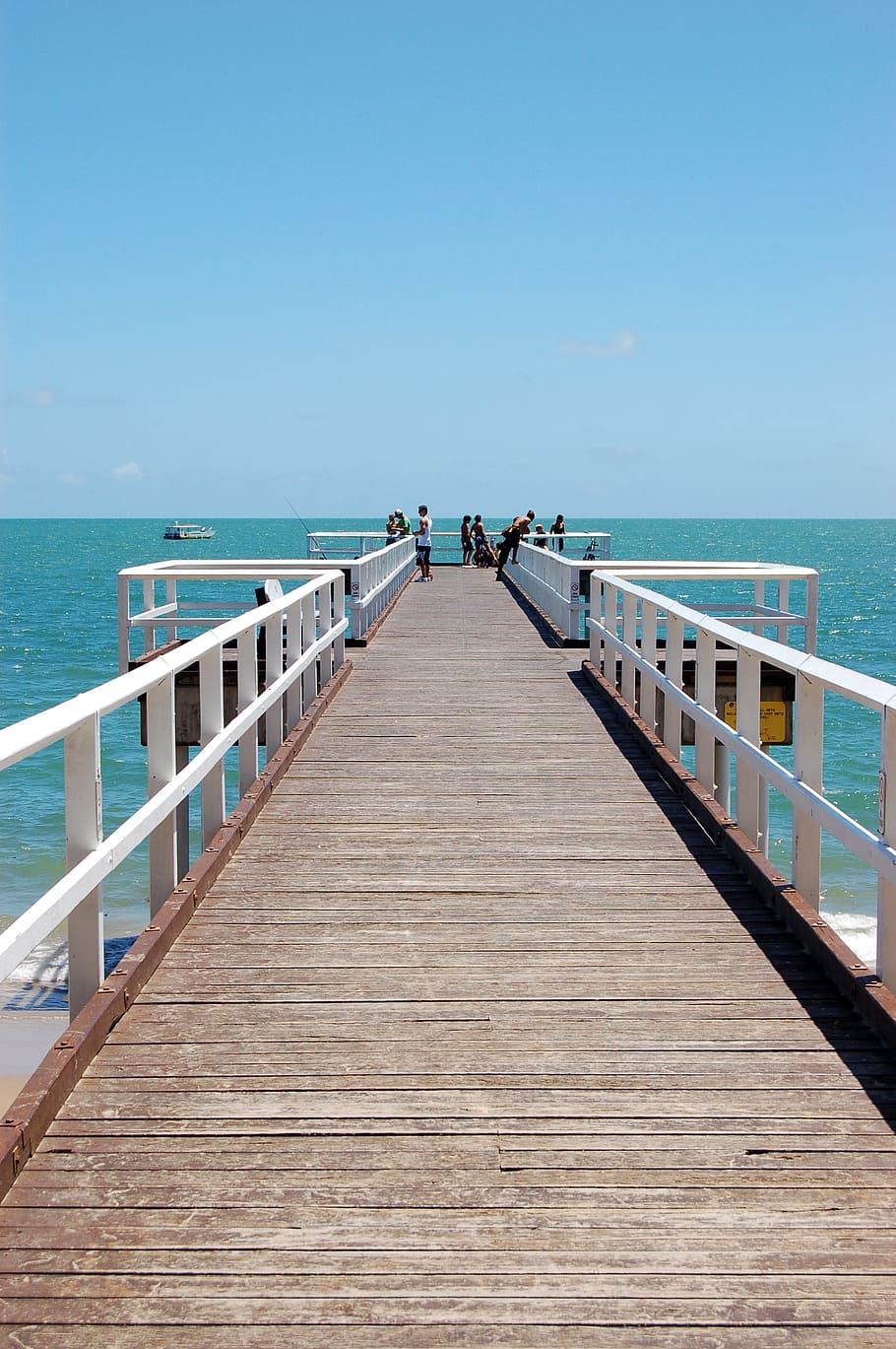 HD wallpaper: sea, pontoon, holiday, blue, water, side, australia, sky