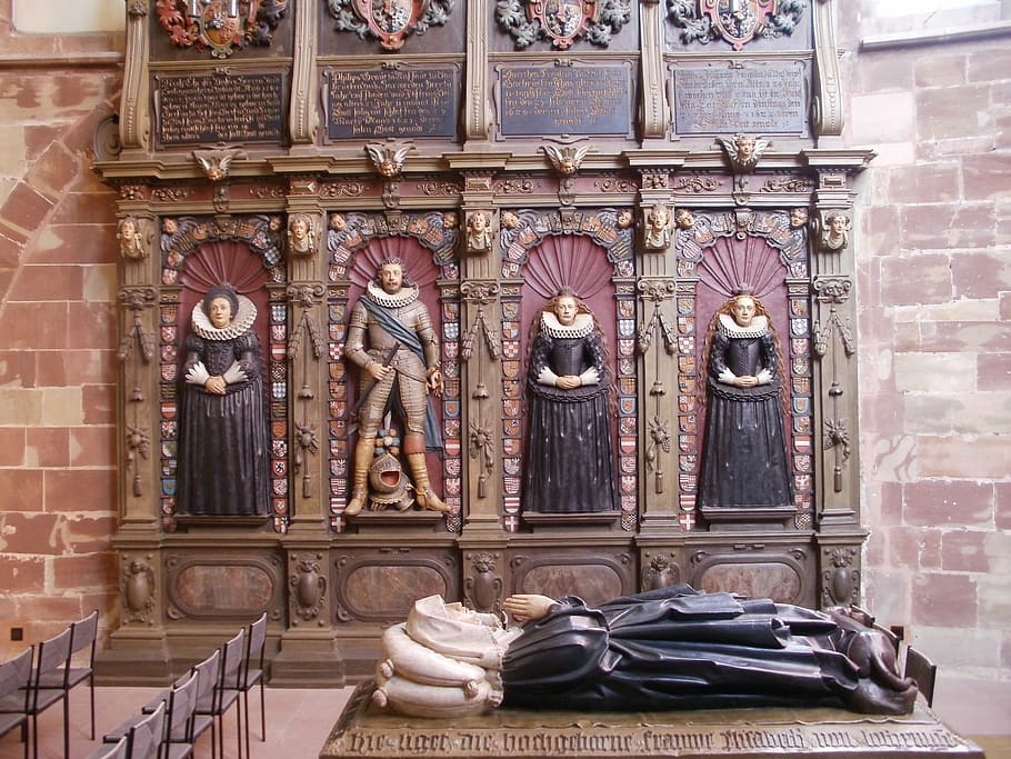 stiftskirche, st arnual, wall, monuments, interior, building HD wallpaper