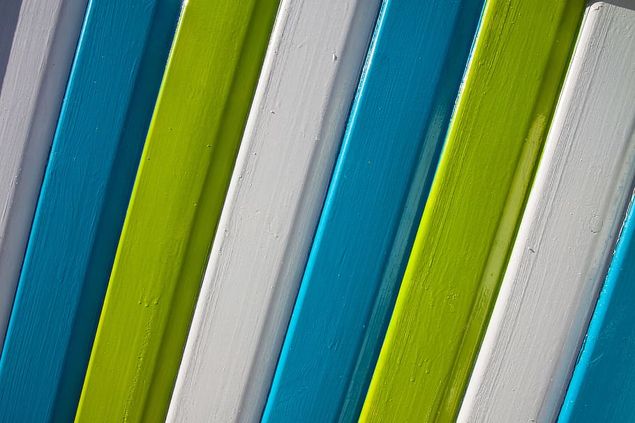 Details of brightly-coloured wooden panels, image captured in Kent, England HD wallpaper