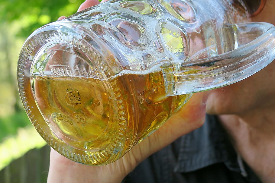 beer, thirst, drink, beer drinking, man, beer garden, mass beer HD wallpaper