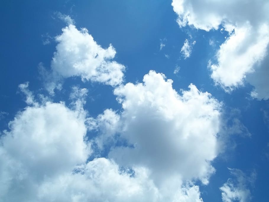 sky, clouds, space, cloud - sky, blue, cloudscape, beauty in nature HD wallpaper