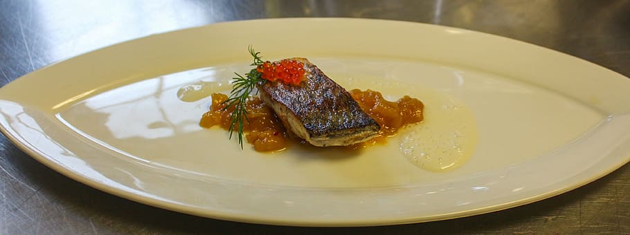 starter, cold appetizer, fish, caviar, feed, delicious, enjoy HD wallpaper
