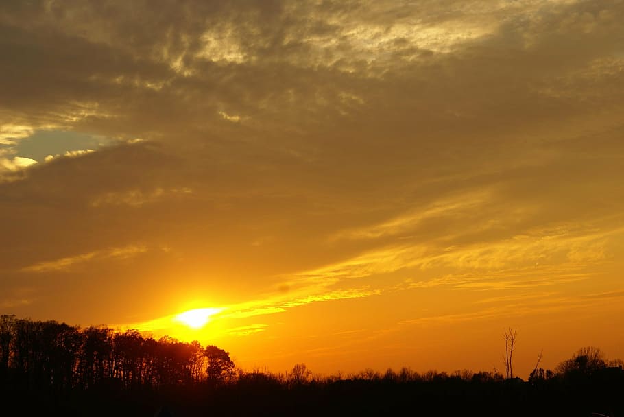 west, sun, sunset, nature, outdoors, sky, dusk, scenics, sunlight HD wallpaper
