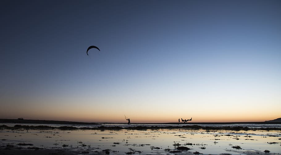 Kite, Surf, Rate, Sunset, Wind, Landscape, kite surf, sky, ecological HD wallpaper