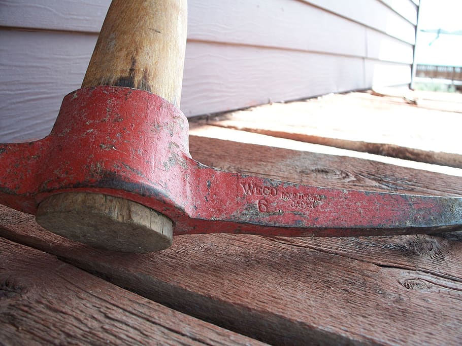 axe, red, tool, digging, emergency, firefighter, wood - material HD wallpaper