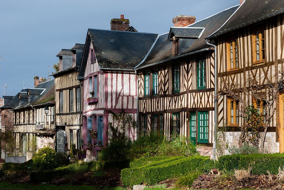 house, architecture, normandy, window, roof, wood, traditional HD wallpaper