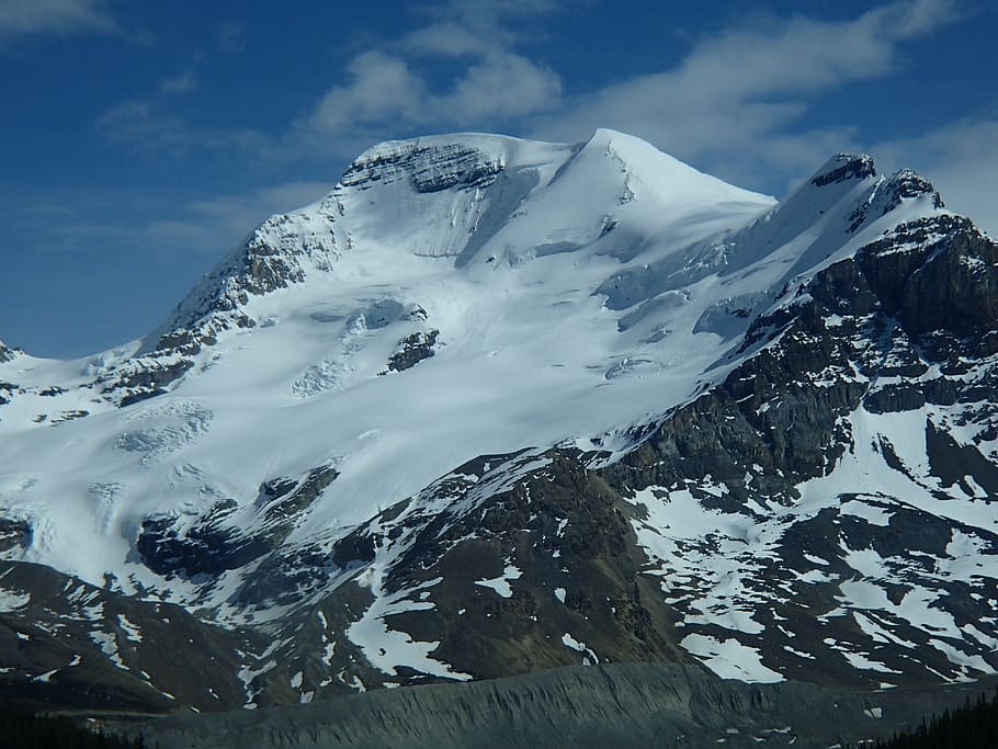 mountain, nature, snow, winter, cold temperature, snowcapped mountain HD wallpaper