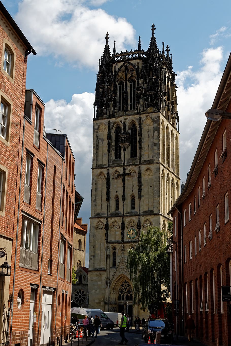 church, steeple, building, architecture, münster, building exterior, HD wallpaper