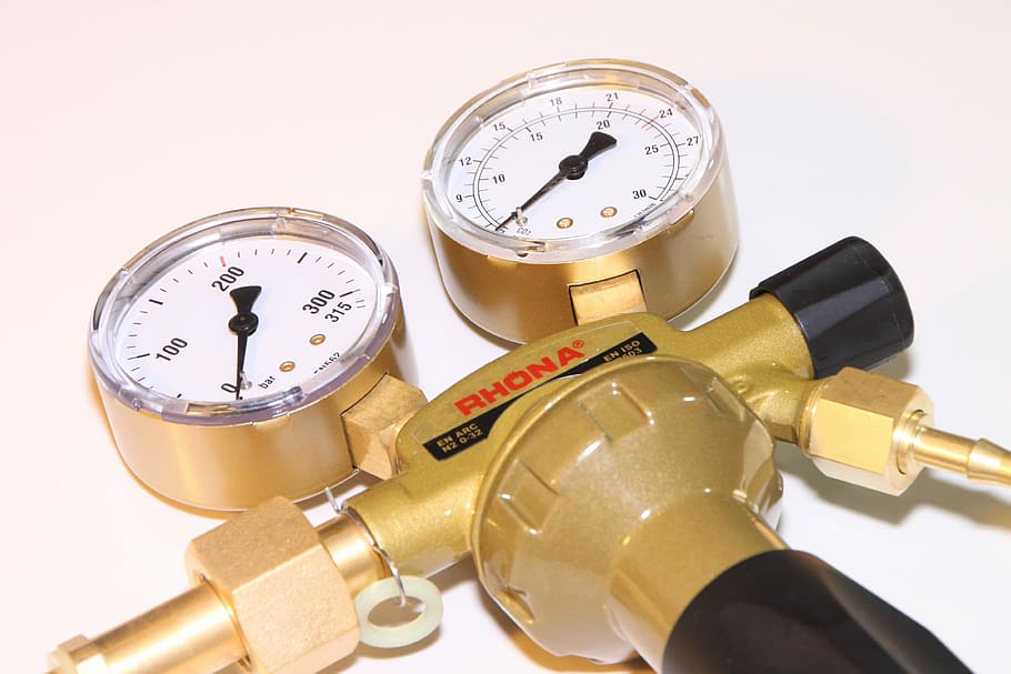 manifold gauge on white surface, Argon, Gas, Pressure, Regulator, HD wallpaper