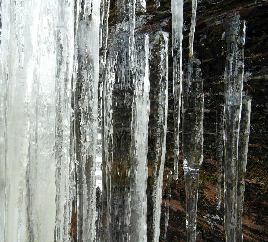 icicle, winter, cold, ice, icy, frost, rock, february, no people HD wallpaper