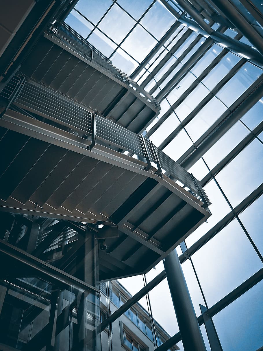 stairs, staircase, architecture, gradually, düsseldorf, interior design HD wallpaper
