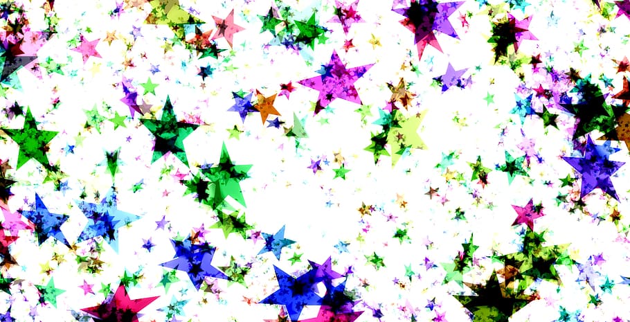 multicolored stars, abstract, advent, christmas, violet, symbols HD wallpaper