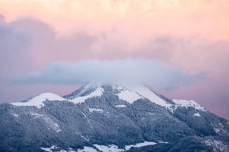 mountain, highland, cloud, sky, summit, ridge, landscape, nature HD wallpaper
