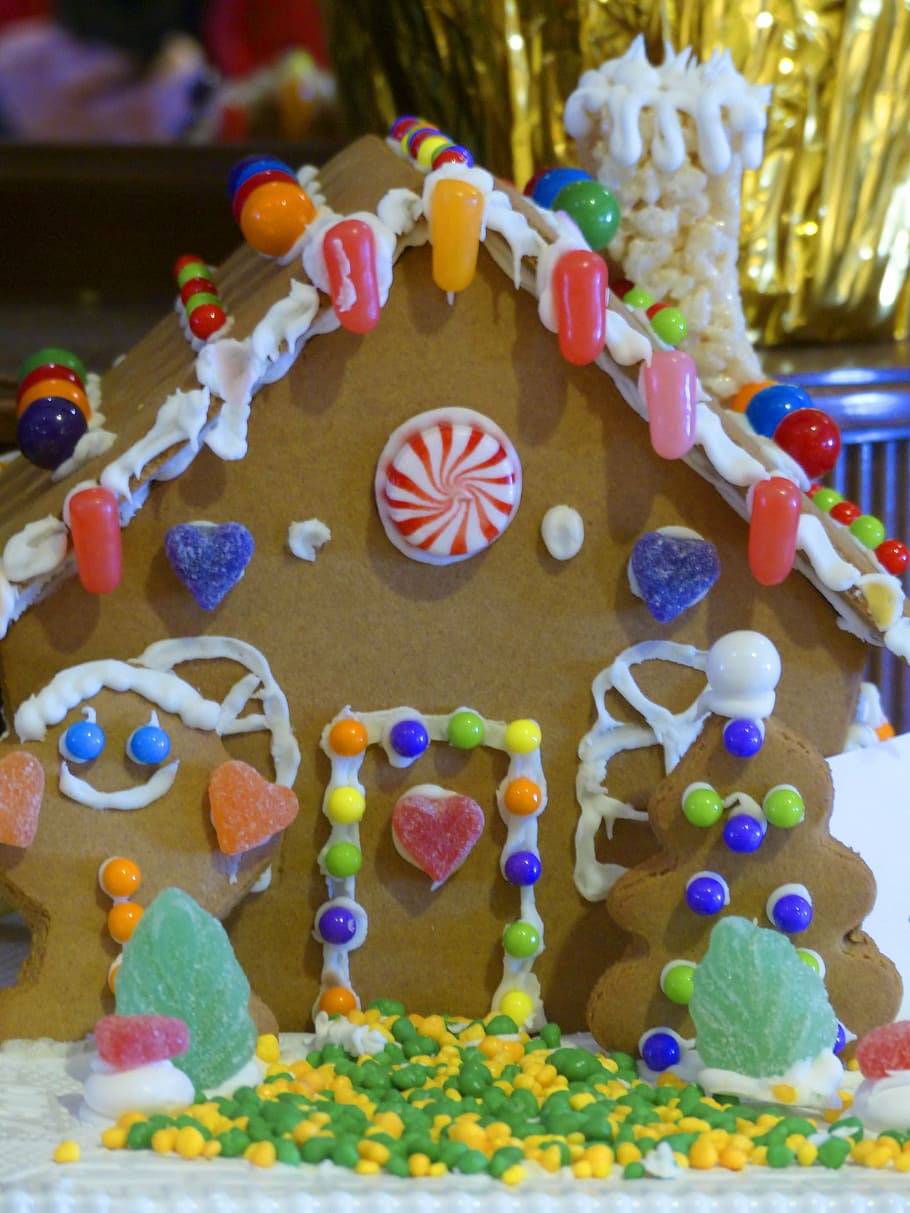 ginger bread, house, seasons, holidays, christmas, xmas, artful HD wallpaper
