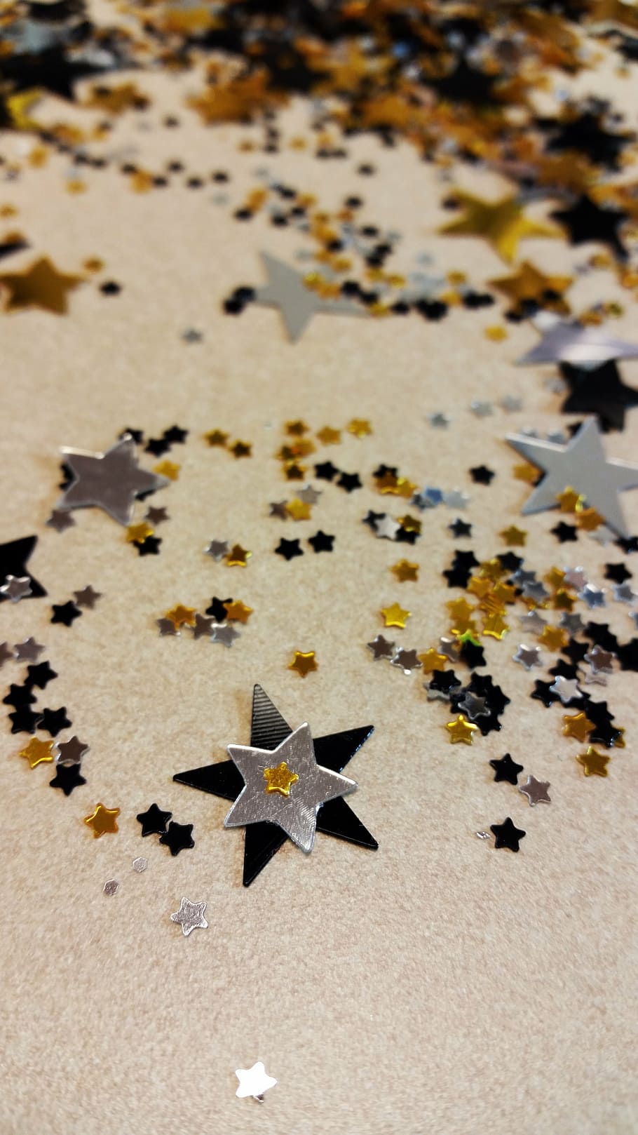 gray star stud lot, glitter, confetti, gold glitter, shiny HD wallpaper