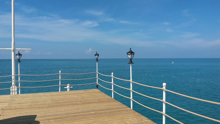 sea, summer, holiday, nature, blue, water, sky, horizon, horizon over water HD wallpaper