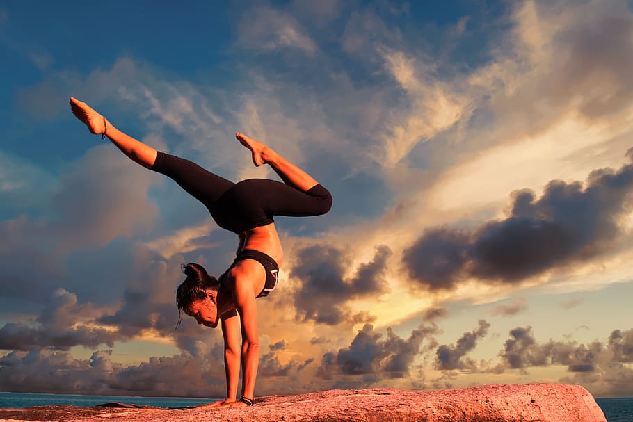 Woman doing yoga, people, diet, fitness, health, healthy, meditation, HD wallpaper