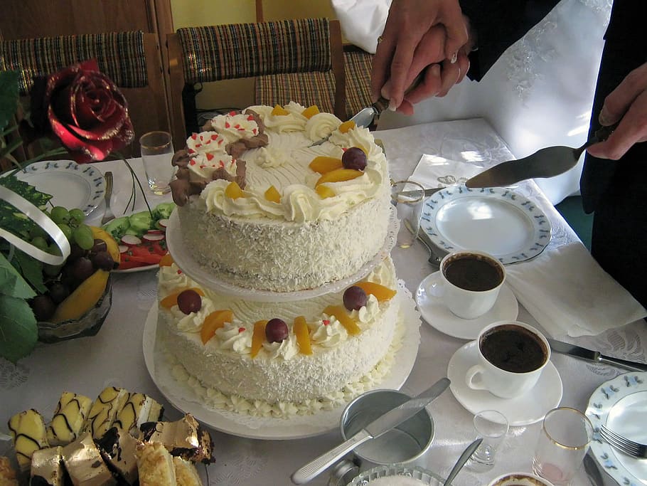 Cake, Wedding, Ceremony, the ceremony, food and drink, sweet food HD wallpaper