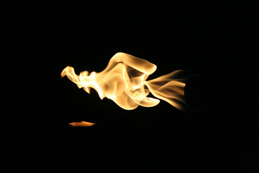 Flame, orange flame wallpaper, fire, burning, dark, black background HD wallpaper