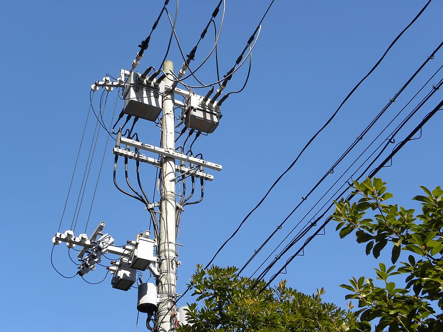 Post, Electric Wire, Transformer, Sky, voltage, electricity, HD wallpaper