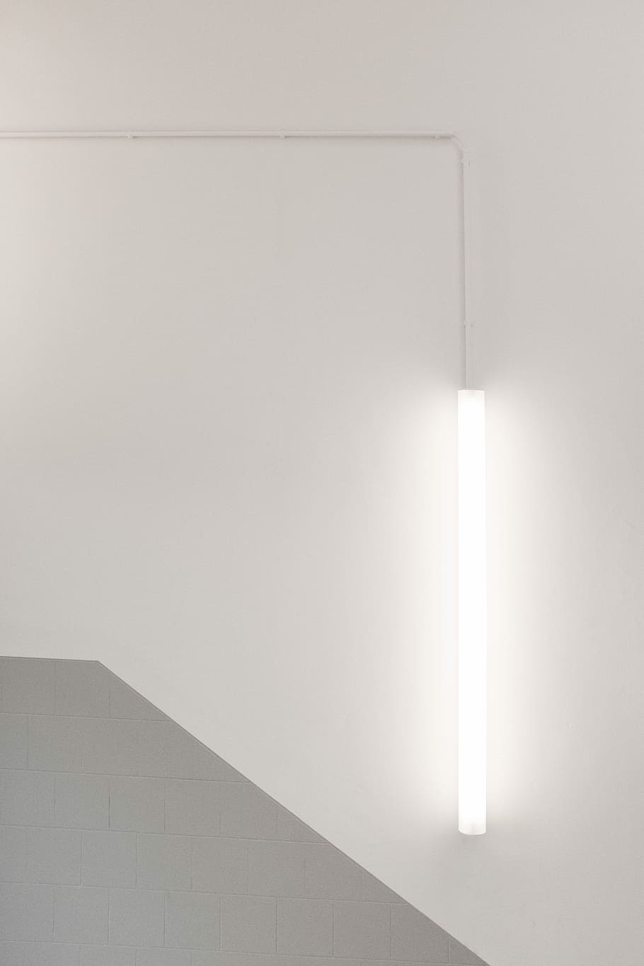 white fluorescent, lighted white light, abstract, minimalist HD wallpaper