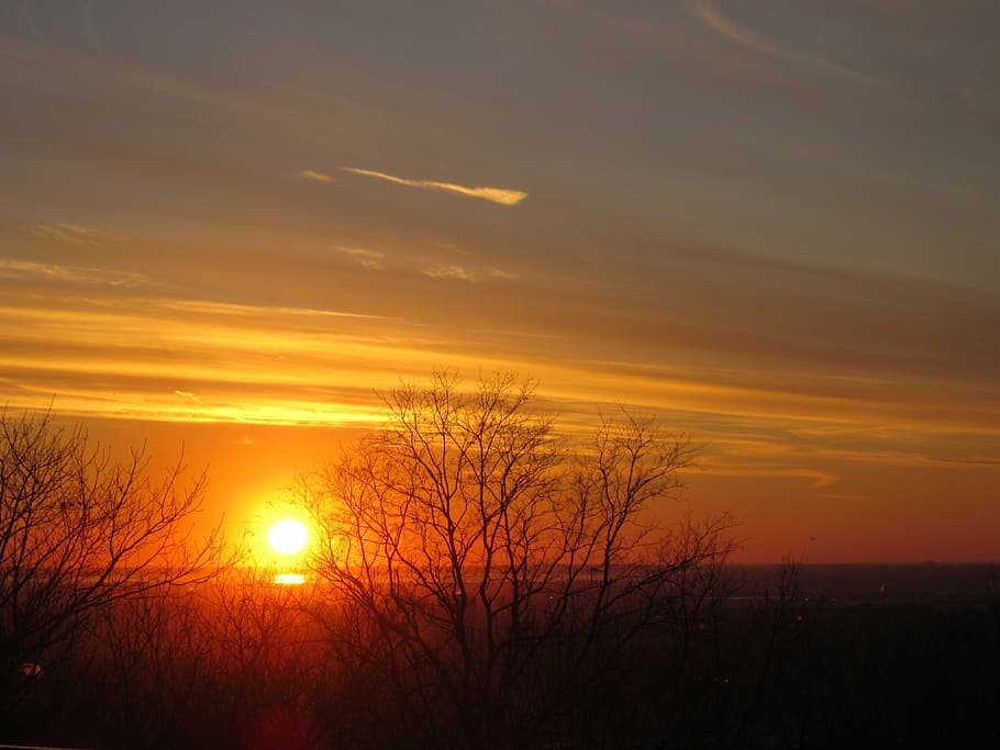 sundown, sky, sunset, nature, landscape, evening, cloud, light HD wallpaper
