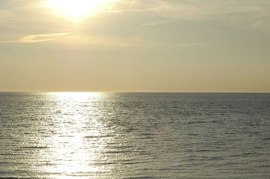 ocean, sea, sunset, water, sky, beauty in nature, horizon, scenics - nature HD wallpaper