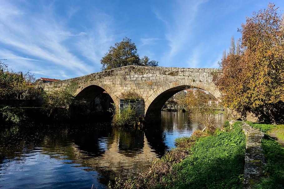 gray concrete bridge over river, water, bridge - man made structure HD wallpaper