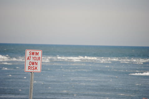warning, risk, swimming, warning sign, hazard, dangerous, sea HD wallpaper